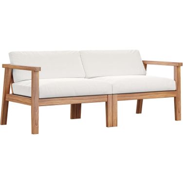 Bayport Outdoor Patio Teak Wood 2-Seater Loveseat