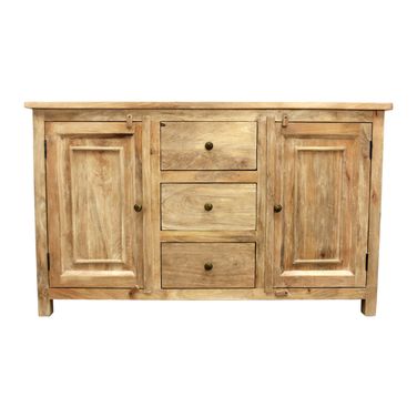 Bayside 60 Inch 3-Drawer 3-Door Sideboard In Natural