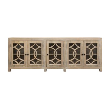 Bayside Canal 5-Door Sideboard In White Wash