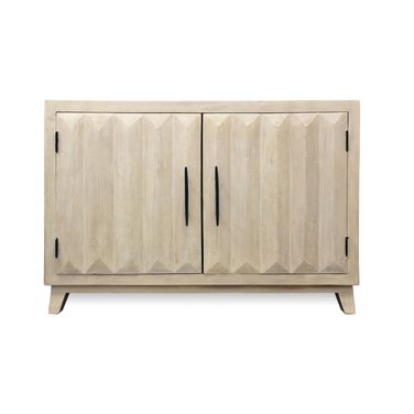 Bayside Vertical 2-Door Console Sideboard In Ivory