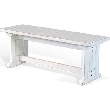 Bayside White Side Bench