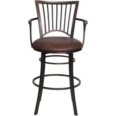Bayview Swivel Barstool In Brown