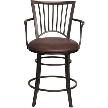 Bayview Swivel Counter Stool In Brown