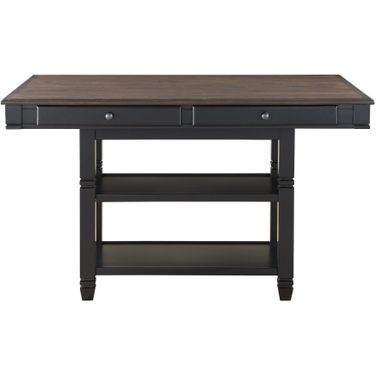 Baywater Natural And Black Counter Height Dining Table
