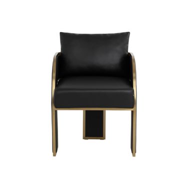 Baz Dining Armchair In Napa Black