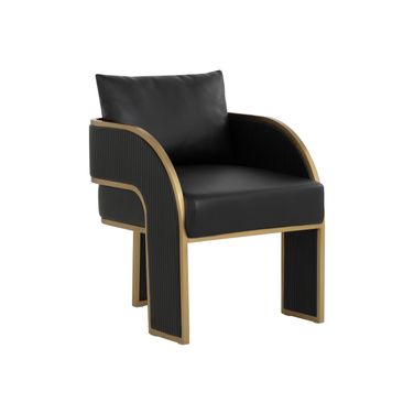 Baz Dining Armchair In Napa Black