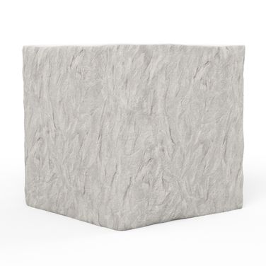 Bazaar Antique Stone End Table in Bone White