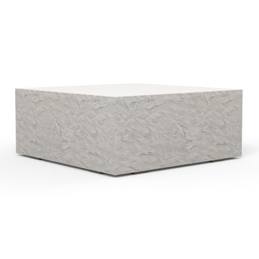 Bazaar Antique Stone Square Coffee Table in Bone White