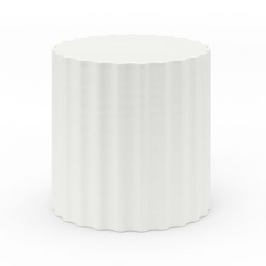 Bazaar Athena End Table in Bone White