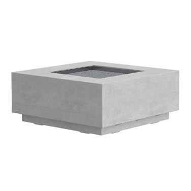 Bazaar Gravelstone Square Fire Table in Gray