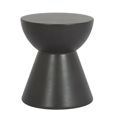 Bazaar GRC Round End Table in Dark Gray