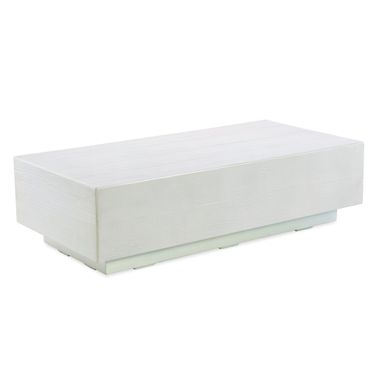 Bazaar GRFC Faux Bois Coffee Table in Bone White