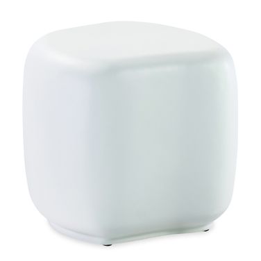 Bazaar Pebble End Table - Bone in Bone White