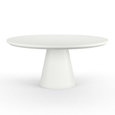 Bazaar Pedestal Dining Table in Bone White