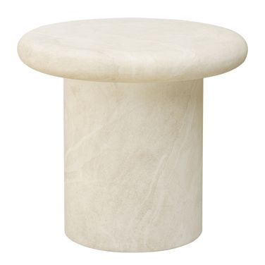 Bazaar Travertino End Table in Cream Travertine
