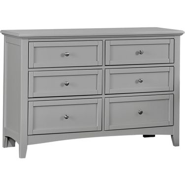 Bonanza Gray Double 6 Drawer Dresser