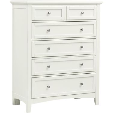 Bonanza White 5 Drawer Chest