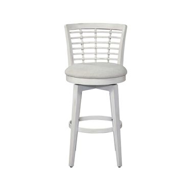 Beach Comber Bar Height Swivel Stool In Weathered White
