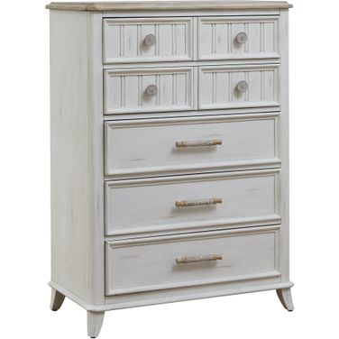 Beach Comber Chest with Sand Top In Weathered White