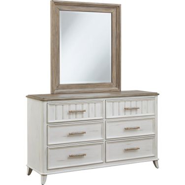 Beach Comber Dresser with Sand Top In Weathered White