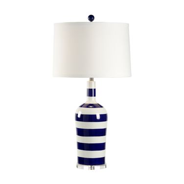 Beach Stripe Lamp In Blue and White