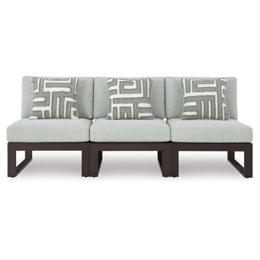 Beachloft 3-Piece Outdoor Sectional In Black and Gray