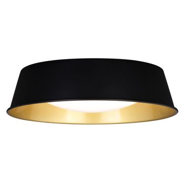 Beacon Hill LED 13 Inch Flush Mount In Matte Black and Satin Gold