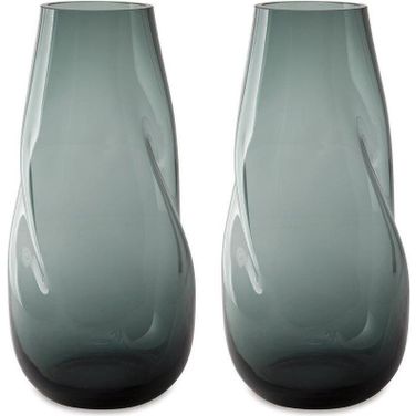 Beamund Vase Set of 2 In Teal Blue