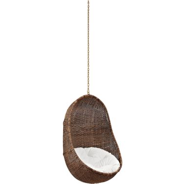 Bean Coffee White Outdoor Patio Swing Chair Without Stand EEI-2658-YLW-WHI-SET