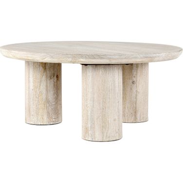 Beau Round Coffee Table In White