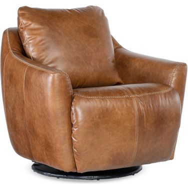 Beau Swivel Chair Withpower Footrest In Brown