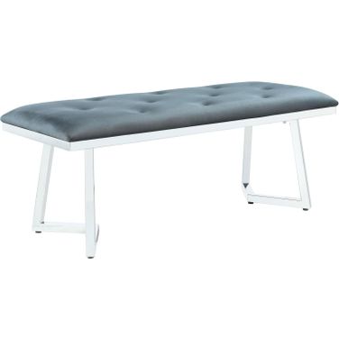 Beaufort Upholstered Tufted Bench Dark Grey