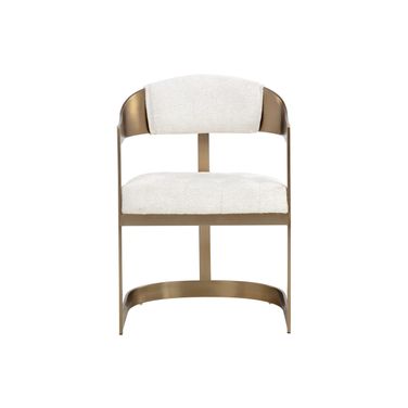 Beaumont Dining Armchair In Rhea Light Barley
