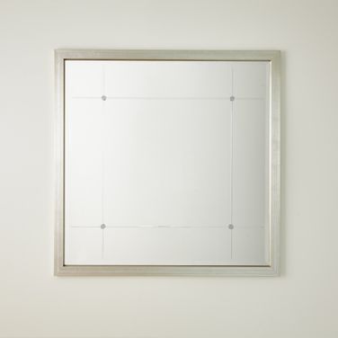 Beaumont Square Mirror In Silver Leaf
