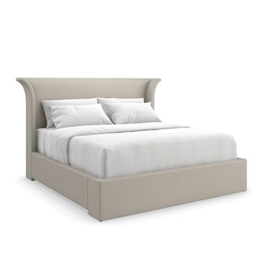 Beauty Sleep Queen Upholstered Bed In Beige