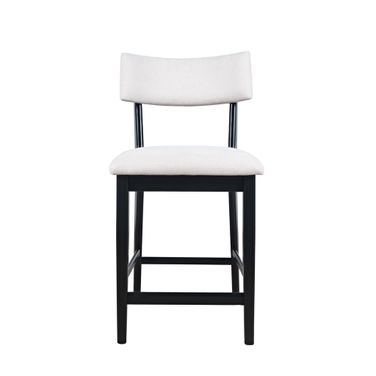 Beck Upholstered Split Back Counter Stool Set of 2 In Black