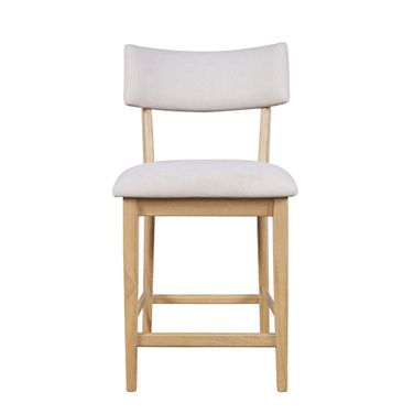 Beck Upholstered Split Back Counter Stool Set of 2 In Natural and Brown