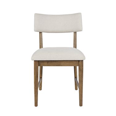 Beck Upholstered Split Back Dining Chair Set of 2 In Chestnut