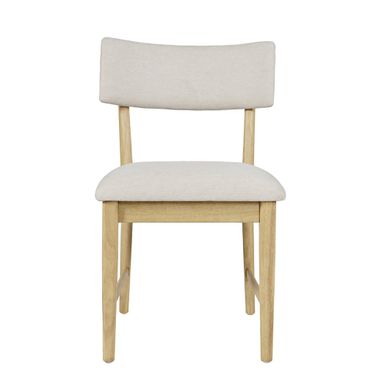 Beck Upholstered Split Back Dining Chair Set of 2 In Natural
