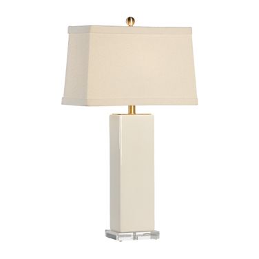 Becker Vase Lamp In Cream and Gold