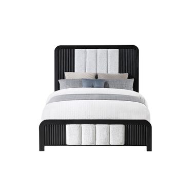 Beckett Queen Bed In White and Black