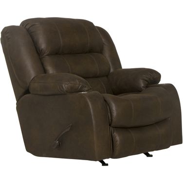 Beckley Rocker Recliner With Dual Cupholders In Walnut