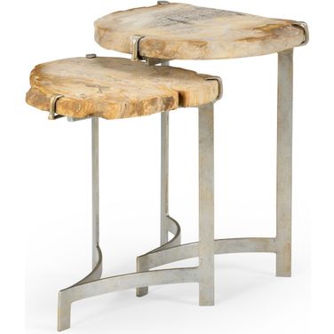Bedrock Nested Tables Set of 2 In Brown