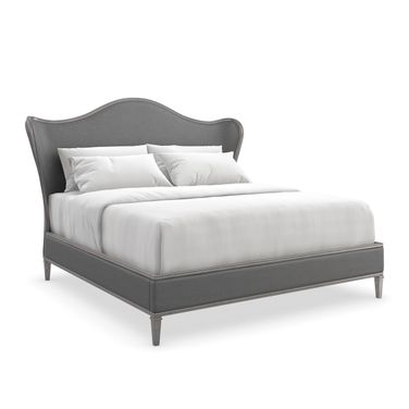 Bedtime Beauty Queen Upholstered Bed In Gray
