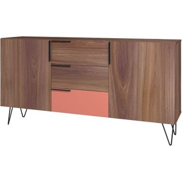 Beekman 62.99 Sideboard With 4 Shelves In Brown And Pink