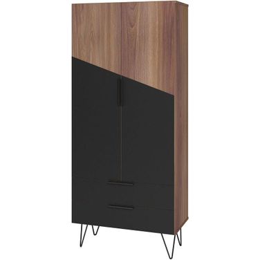 Beekman 67.32 Tall Cabinet With 6 Shelves In Brown And Black