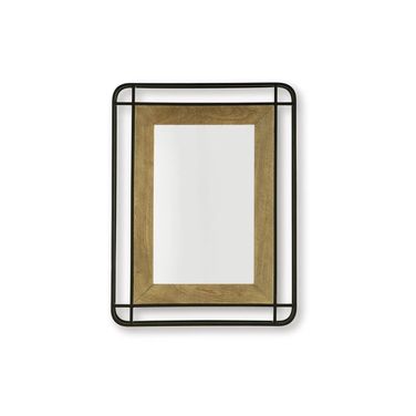 Beelman Accent Mirror In Black and Brown