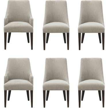 Beever 6-Piece Dining Chair and Arm Chair In Taupe