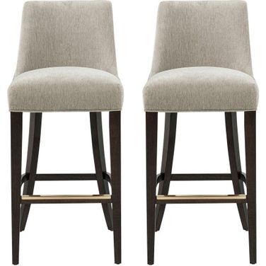 Beever Barstool Set of 2 In Taupe