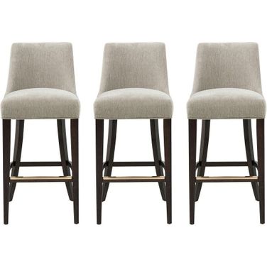 Beever Barstool Set of 3 In Taupe